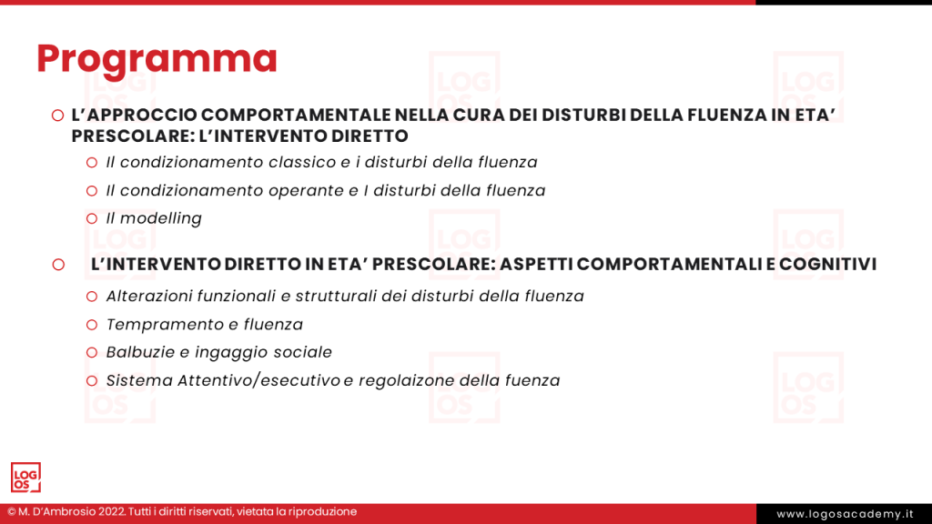 Diapositiva 2 Le Balbuzie in età prescolare